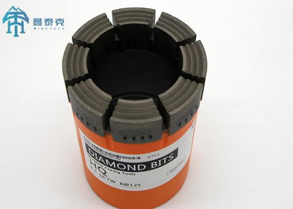 Quality 3.78inch Geological Drilling Bits , HQ Impregnated 65Mn Core Cutting Drill Bit for sale