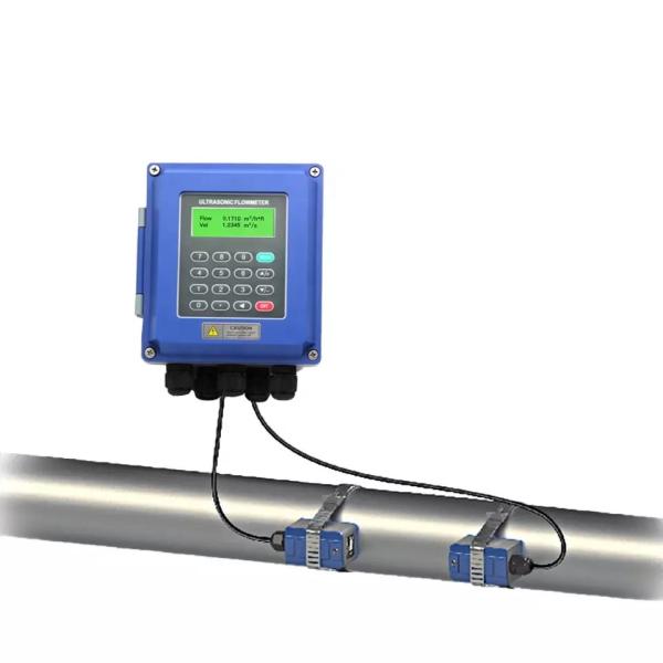 Quality Industrial Grade Dn100 Clamp On Water Flow Sensor Wall Mounted Ultrasonic Flow Meter for sale