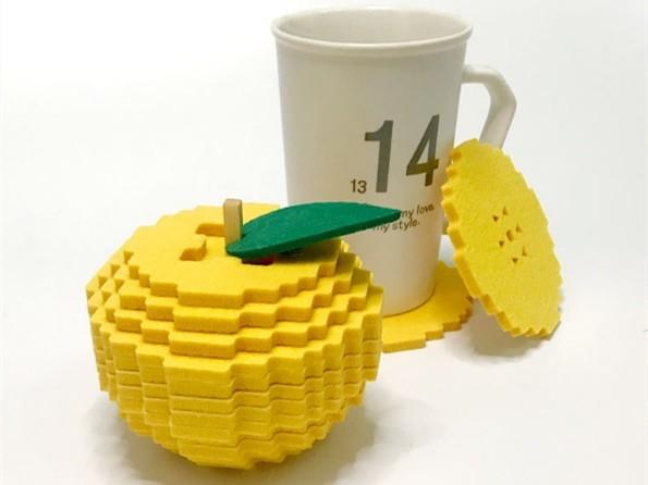 Quality 100% Recycled Felt Coasters Multifunctional For All Cups / Glasses / Mugs for sale