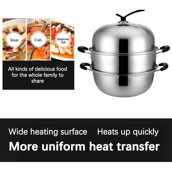 Amazon Top Seller Kitchen Cooking Induction Multi-Layer Stainless Steel Steamer Pot With Bakelite Handle