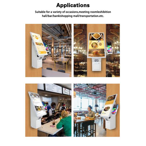 21.5'' Cashless Automated Touch Screen Self Service Payment Machine Desktop & Wall Mount