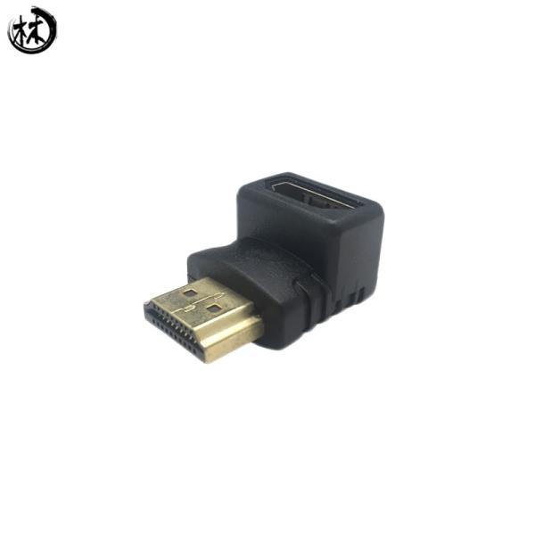 HDTV Female to male adapter,HDTV/F to HDTV/M with golden plate,90 degrees HDTV adapter