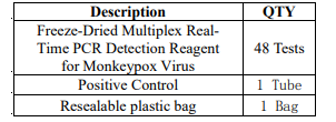 RT Monkeypox Virus Real-Time PCR Detection Reagent KIT Freeze-Dried Multiplex