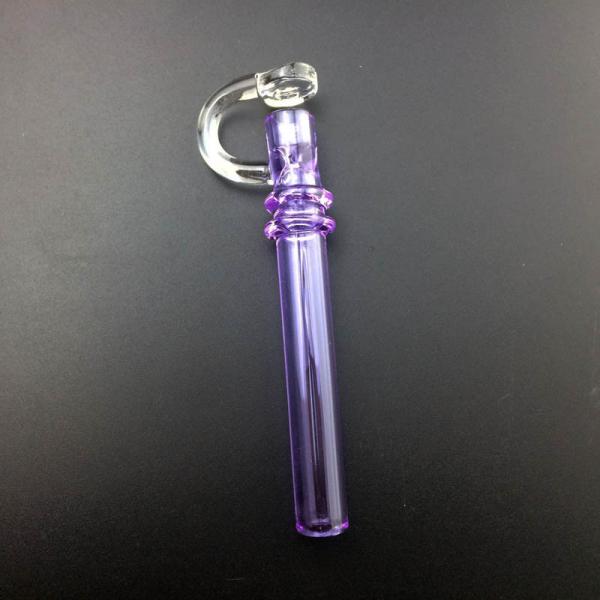 Pretty Colorful Glass Oil Nail One Hitter Piece Hand Blown Production Technology