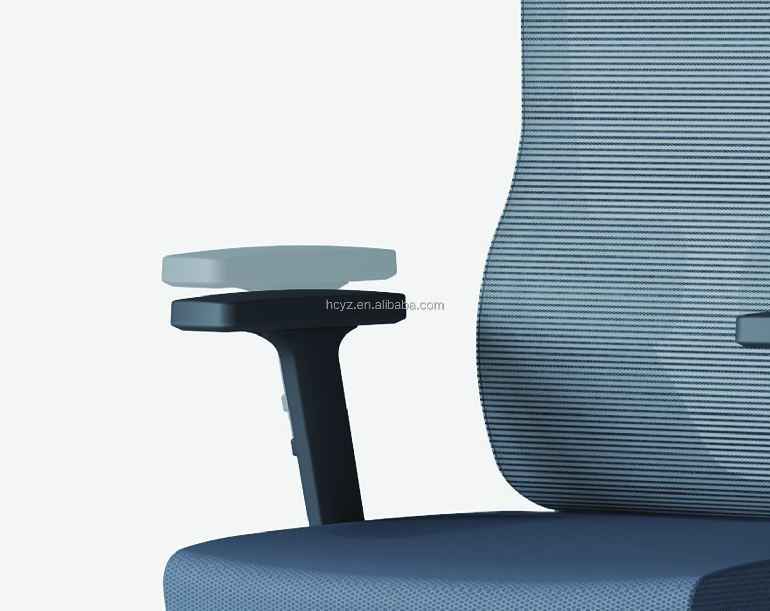 Adjustable Armrest Swivel Office Chair for Staff Conference Room Mid Back Mesh Design