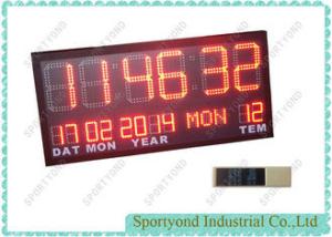 China Temperature and Date with Led Digital Clock Display , Ultra Bright red LED wholesale