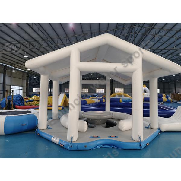 Inflatable Floating Island With Water Trampoline