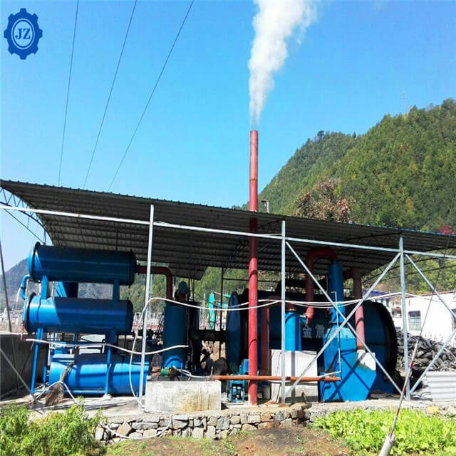 10 Ton Batch Type Solid Waste Tyre Plastic Pyrolysis Plant With Zero Emission