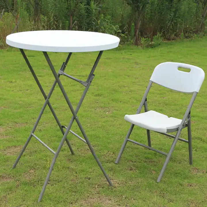 Mail Packing 60cm Round White Plastic Mini Bar Dining Table with Customized Color