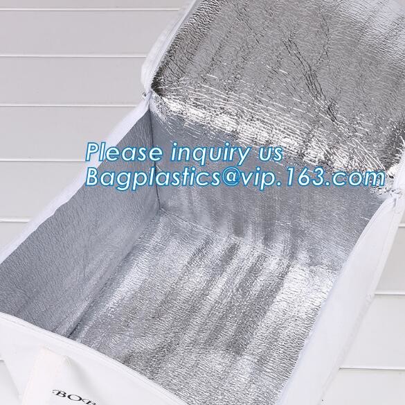 Customized logo printing insulated food delivery cooler bag,wholesale waterproof food delivery thermal bags bagplastics