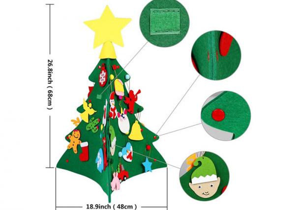 Quality Self Adhesive 5mm Homemade Felt Christmas Tree Decorations for sale