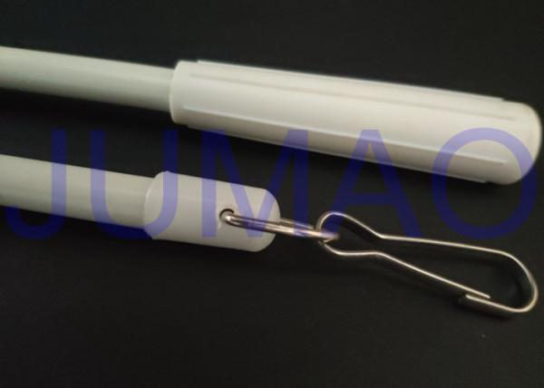 Quality Easy To Install Drapery Curtain Rods Off White Single / Double With SS Snap Hook for sale
