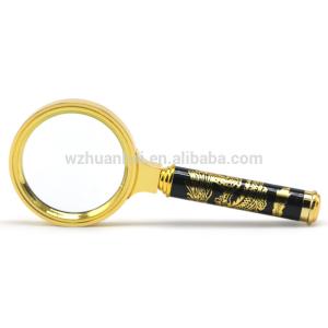 China Kids Pocket Flat Handheld Illuminated Magnifiers , Hand Held Magnifying Glass 8x 10x Power wholesale