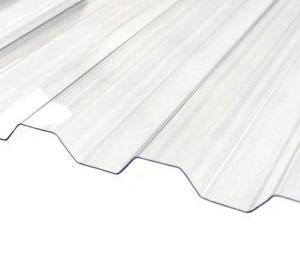 UV Protection 50um 0.8mm Polycarbonate Transparent Corrugated Wave Roofing Sheet