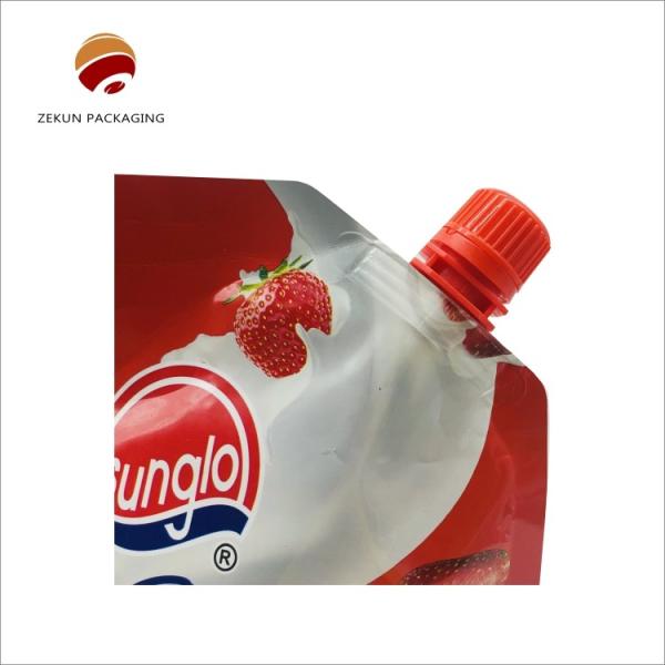 Quality Reusable Liquid Juice Doypack Spout Pouch With Custom Logo Design for sale