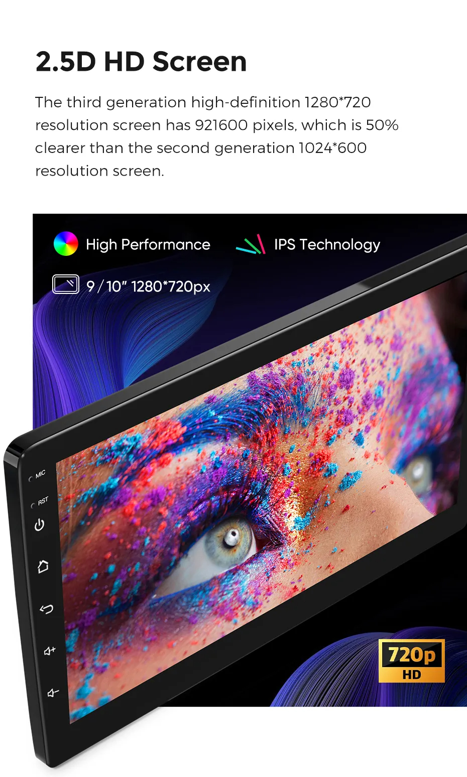 Universal Radio Stereo Audio Head Unit 9 Inch 2 Din Double Din Car DVD Player with Bluetooth