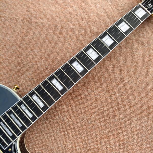 LP Custom Shop Black Color Electric Guitar EBONY Fretboard Binding frets Golden Hardware