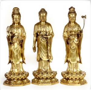 China Realistic Ancient Outdoor Brass Statue Sculptures Decoration For Public wholesale