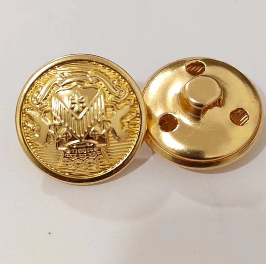 metal sewing jeans button custom logo metal buttons light gold