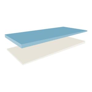 China Biopreferred Dual Layer Memory Foam Mattress Topper For Pressure Relief wholesale