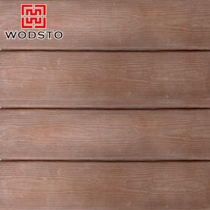 Waterproof faux concrete wall panels with wood grain
