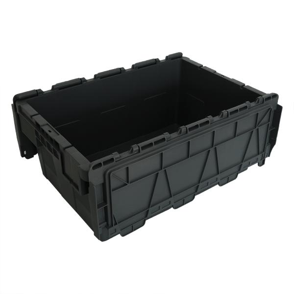 Clear Waterproof Logistic Storage Plastic Storage Box with Hinged Lid and Customized Logo