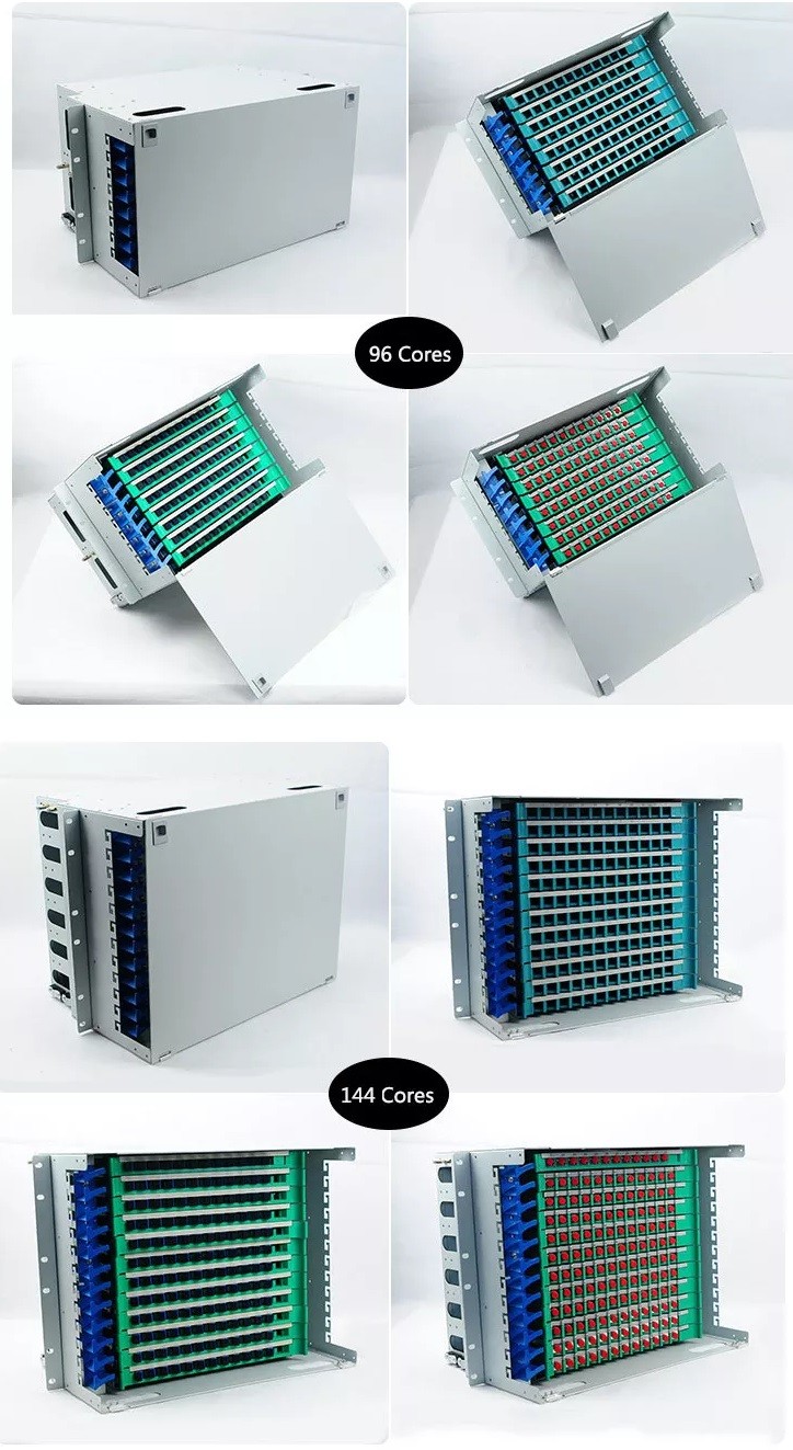 48 Core FC 1U 19 Rack Mount Enclosure ODF Distribution Frame