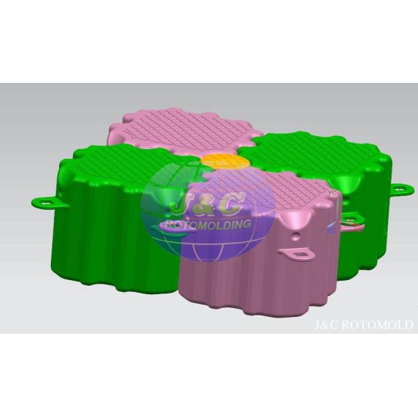 Rotomolded Marine Plastic Dock Floating Pontoon , Roto Molded Plastic Products