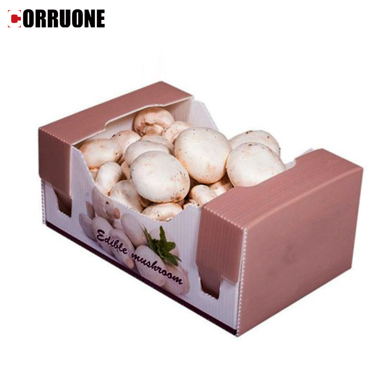 Asparagus Corrugated Plastic Produce Boxes Food Grade Black White