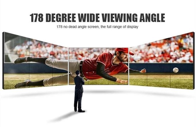 55 Inch 3x3 Processor Controller LCD Video Wall Advertising Screen 4K Resolution