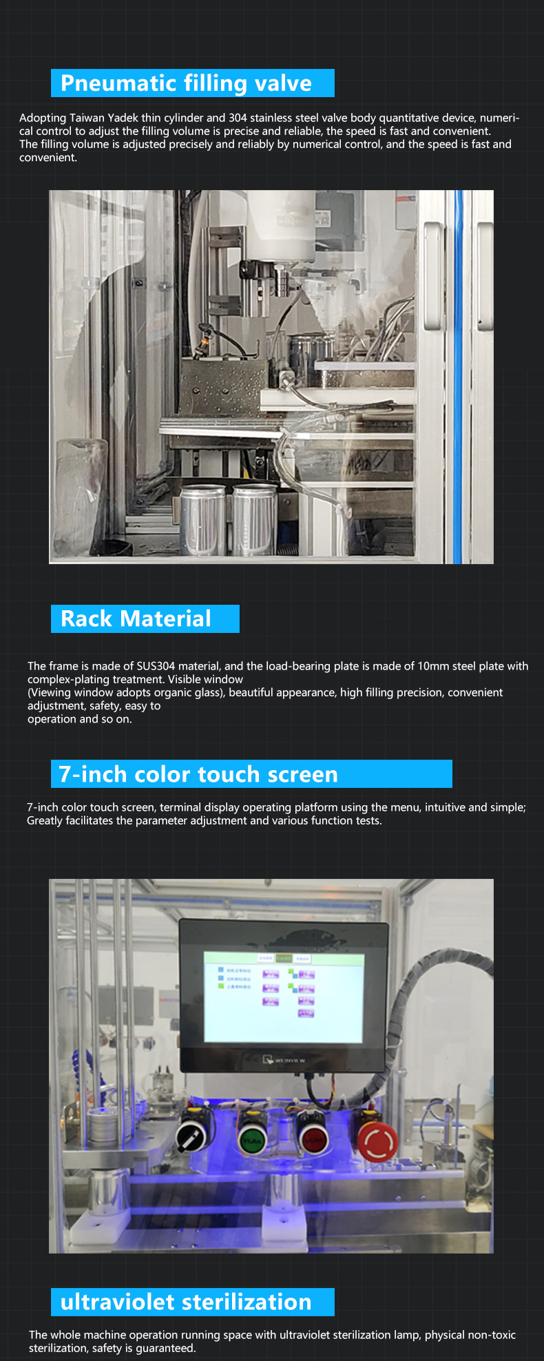 Hydrogen-rich Water Filling Machine 330ml - 1L Can Filling Machine VST-Q9