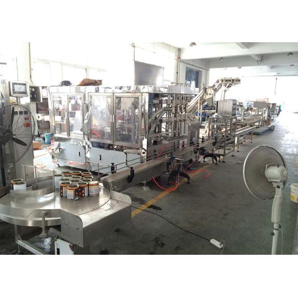Industrial Automatic Liquid Filling Line With Piston Filling Machine And Automatic Bottle Labeler