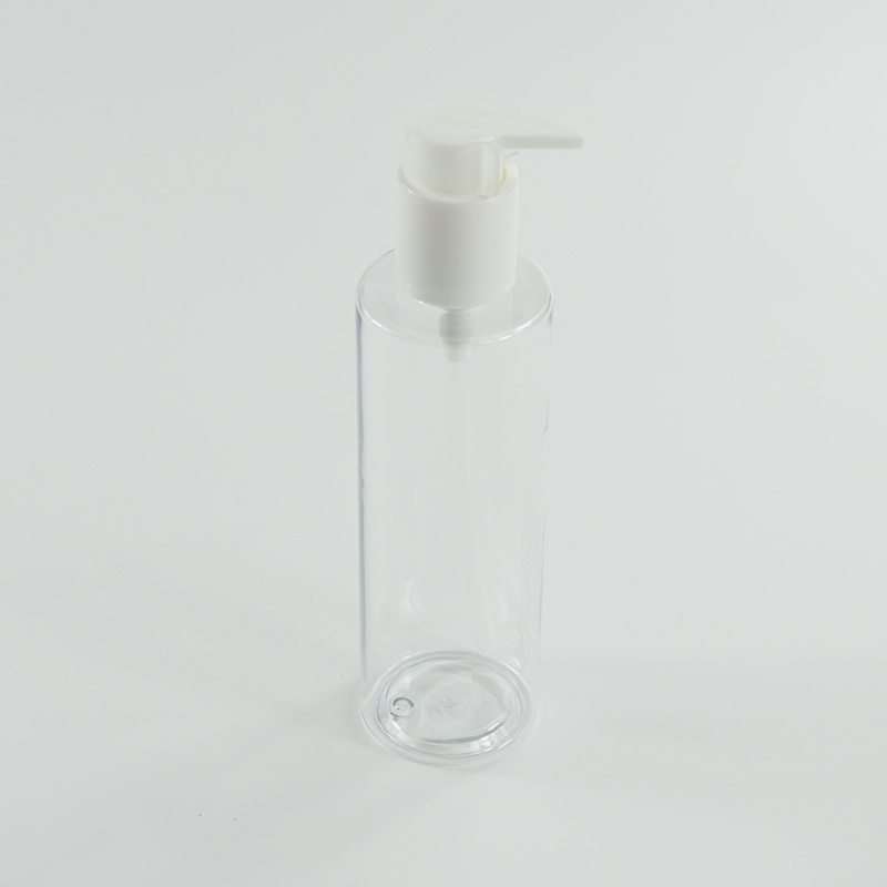 Silk-screen Printing 220ml Flat Shoulder Body Oil Bottle for Make Up Remover Lotion Pump