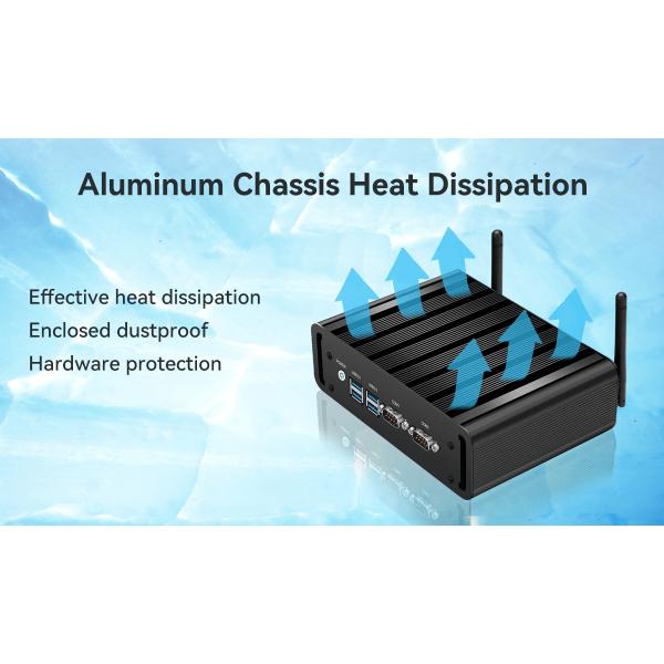 Intel Core i3 i5 i7 Processors Fanless Industrial Mini PC With 2LAN 2COM RS485