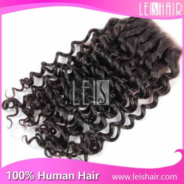 wholesale high quality virgin hair curly wave lace closure