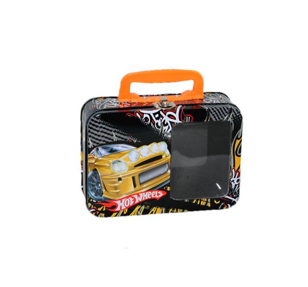 Quality Cute Rectangular Tin Box For Children , Metal Tin Can With Window 188*134*60hmm for sale