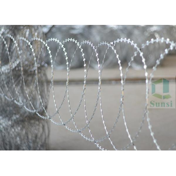 Nigeria BTO-22 Galvanized Razor Wire Coils With Loops Paid Naira