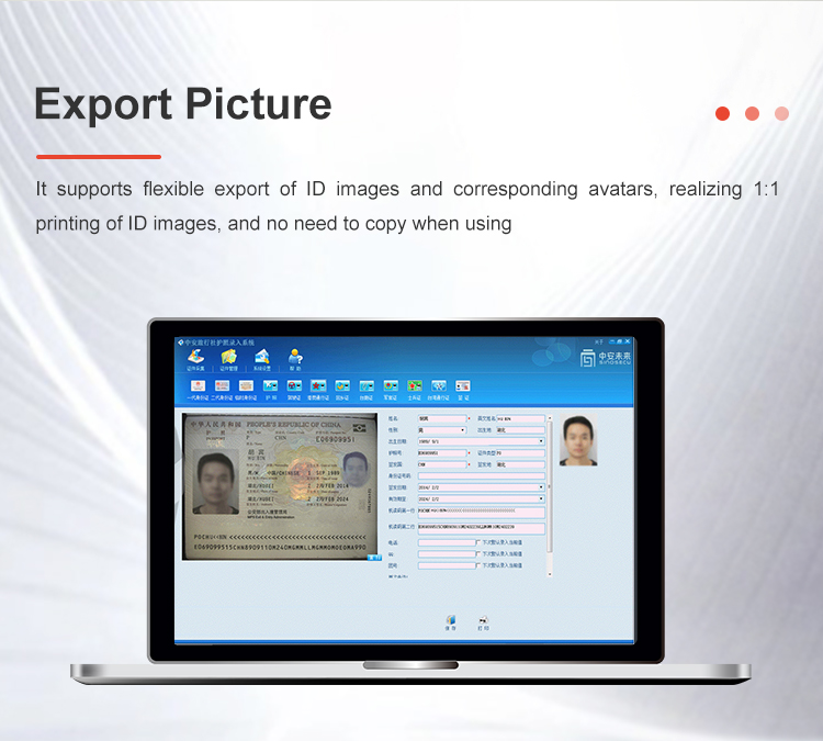 Passport Data Entry 400 DPI Optical Resolution 24 Bit Colour Depth Software and Reader