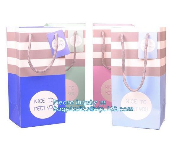 Fashion Custom Printing Luxury Gift Shopping Carrier Paper Bag With Your Own Logo Print,strong twisted handle black leat