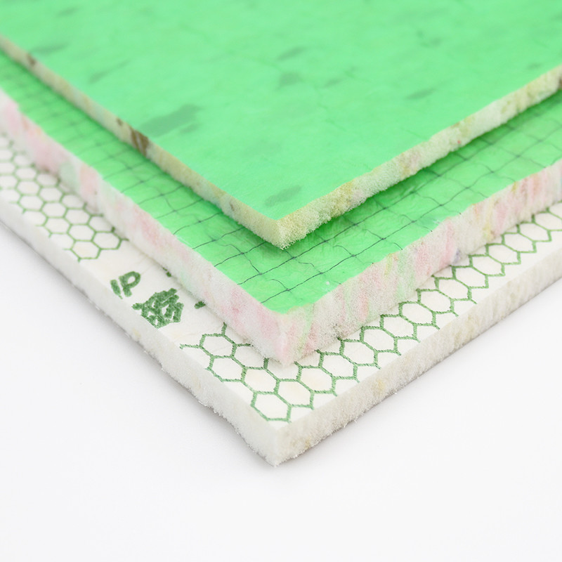 Green non slip rug PU foam underlay floor mat carpet roll for inner installation