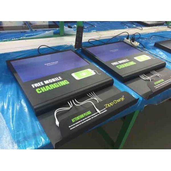 Wall Mounted Digital Menu Board Commercial LCD Display Multi Device Charging Station 21.5 Inch