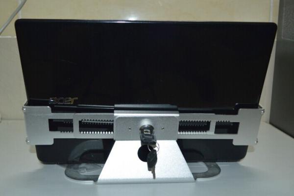 Quality COMER anti theft flexible laptop notebook computer security display metal stand for sale