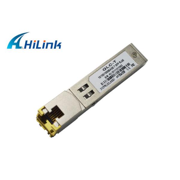 1.25G 10 / 100 / 1000BASE T SFP Module RJ 45 Connector Copper SFP Transceiver