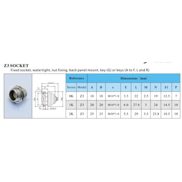 2 - 26 Pin Outdoor Waterproof Wire Connectors , Ip68 Circular Connectors K Series