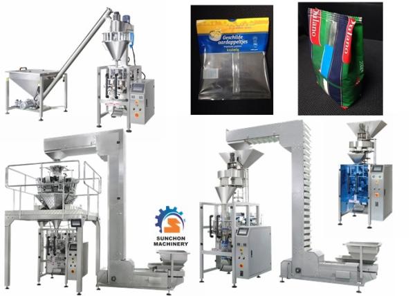 Professional VFFS Bagging Machine , 5 - 70 Bag / Min Automatic Pouch Packing