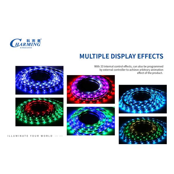 14W IP42 DC12V RGB LED Strip Light 10MM Width For Night Club