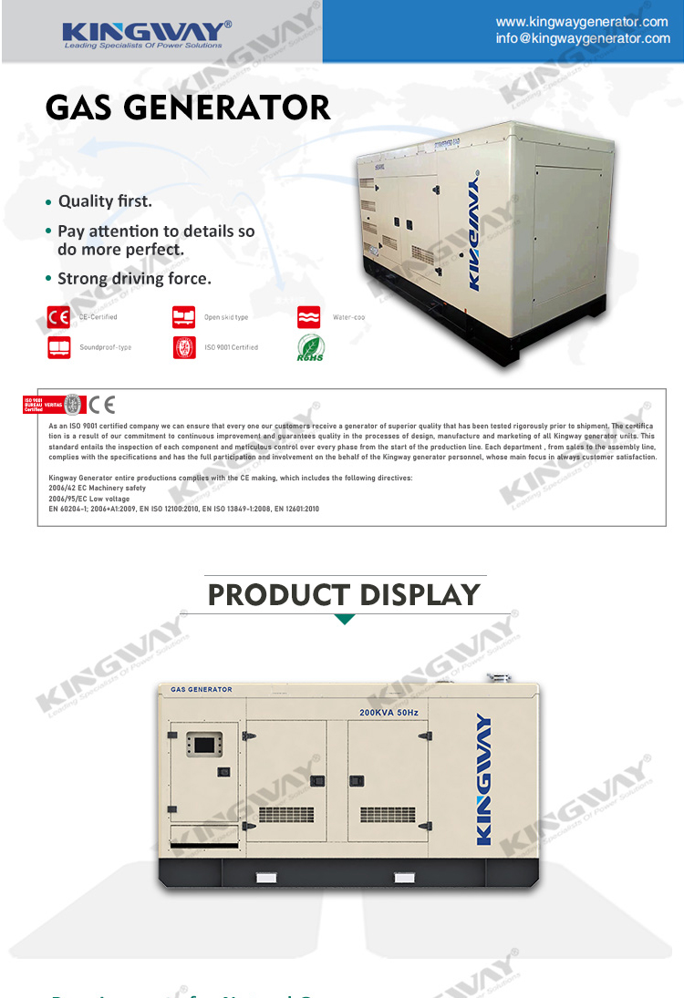 Supply 500KVA Natural Gas LNG LPG Generator Silent Natural Gas Generator Set Directly manufacturer Made in China
