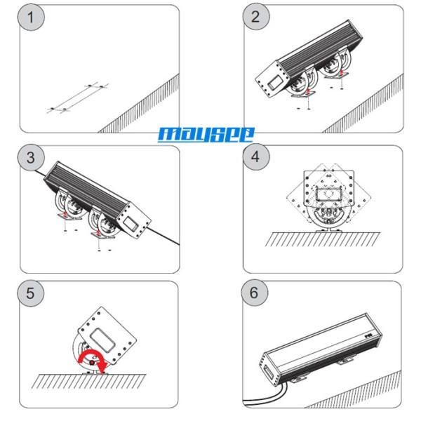 Surface Mounted RGB LED Flood Light , LED Colour Changing Flood Lights 72w