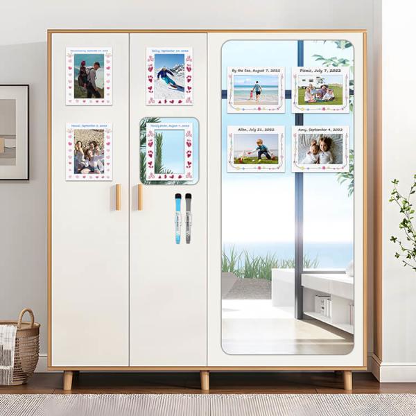 Lightweight Peel And Stick Photo Frames Dry Erase Picture Frame 8x8"