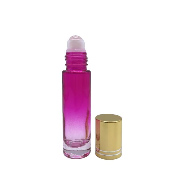 Quality Rainbow Gradient Empty Perfume Rollerball Bottle Airtight Non Toxic for sale